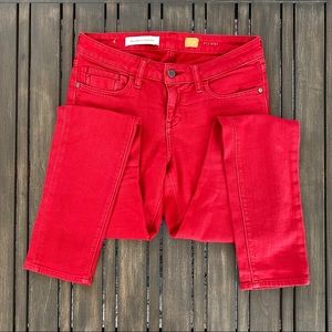 Anthropologie Pilcro Red Skinny Jeans